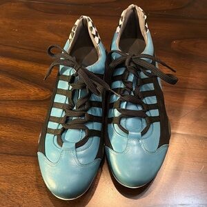 Grand Prix Originals Sneaker leather tie-up color block Checkerboard flag Shoes